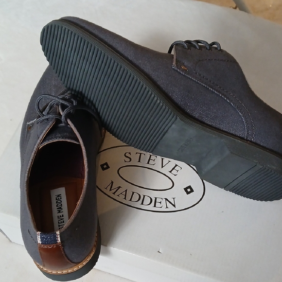 Steve Madden Men\'s Dark Gray Oxfords main image 4